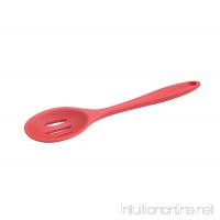 HST High Quality Flexible  Hygienic Red Culinary Silicone Slotted Spoon  Non-stick Premium Cooking Tools - B00UMXBBQW